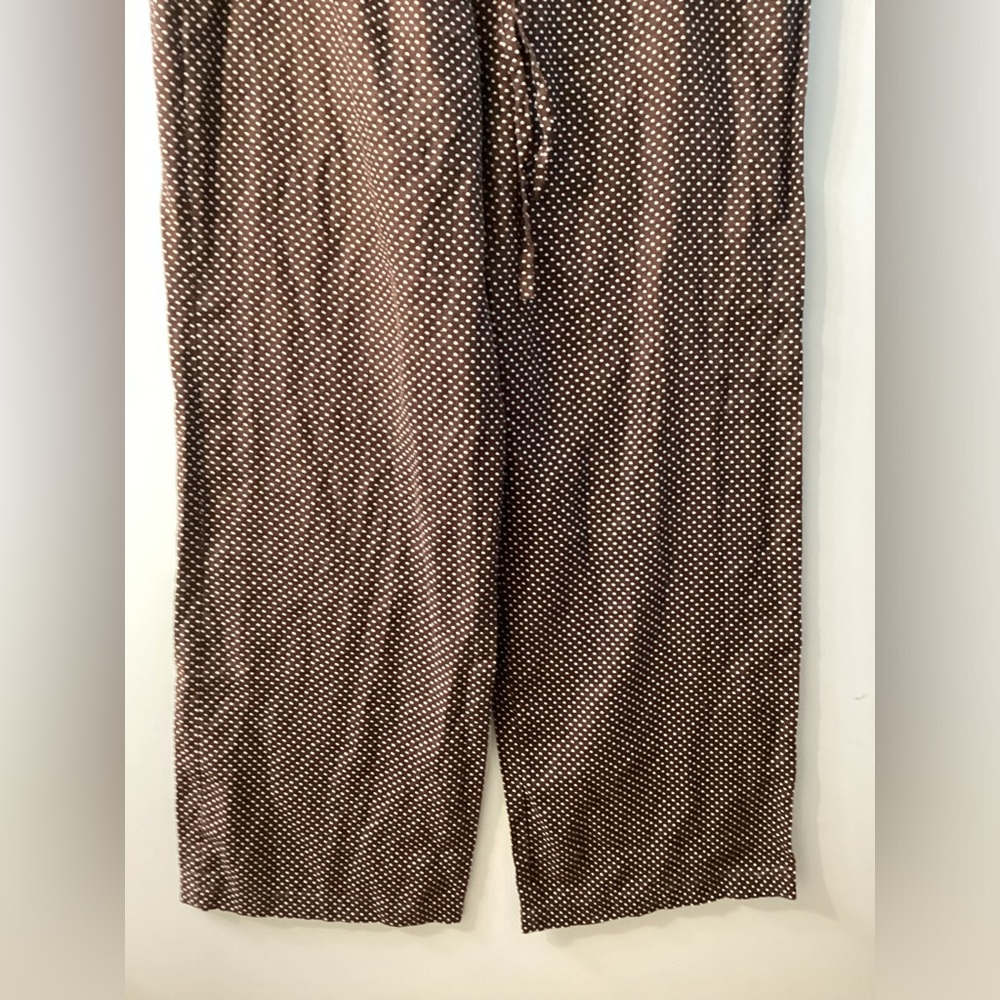 Reformation Jaida Linen Brown Pants Polkadot Size M - Picture 6 of 11